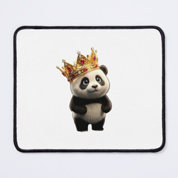 Item preview, Cute Baby Panda King Sticker PNG | Kawaii Panda with Royal Crown | Transparent Background designed and sold by ashwin131.