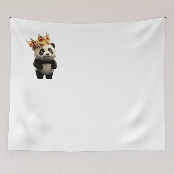 Item preview, Cute Baby Panda King Sticker PNG | Kawaii Panda with Royal Crown | Transparent Background designed and sold by ashwin131.