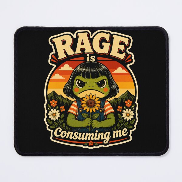 Item preview, Rage Is Consuming Me – Funny Angry Frog Sarcastic Mood Humor Design designed and sold by PosiMCreations.