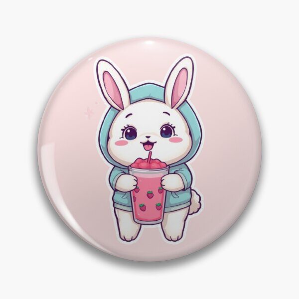 Item preview, Kawaii Bubble Tea Bunny | Cute Chibi Rabbit Sticker designed and sold by Stylestickers55.