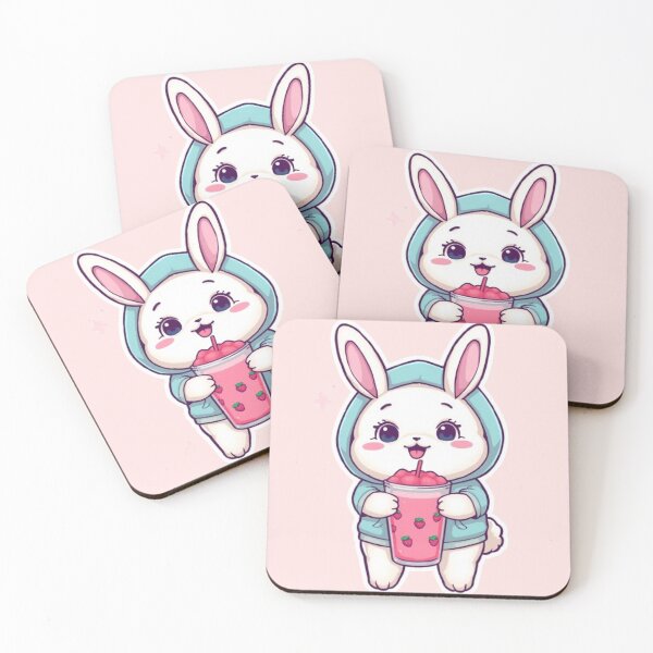 Item preview, Kawaii Bubble Tea Bunny | Cute Chibi Rabbit Sticker designed and sold by Stylestickers55.