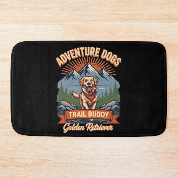 Item preview, Adventure Dogs – Trail Buddy | Golden Retriever Vintage Hiking designed and sold by No Excuses Supply.