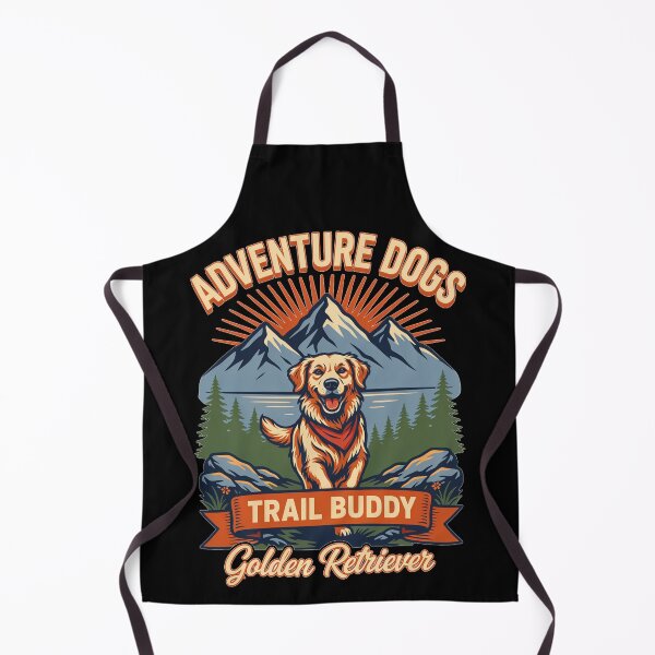 Item preview, Adventure Dogs – Trail Buddy | Golden Retriever Vintage Hiking designed and sold by No Excuses Supply.