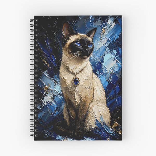 Item preview, Elegant Blue Sapphire Siamese Cat Regal Art designed and sold by Vista Atelier.