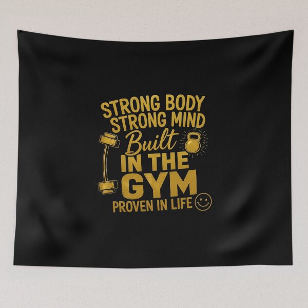 Item preview, Built In The Gym Strong Body Mind Proven In Life Fitness Quote designed and sold by Digistore1221.