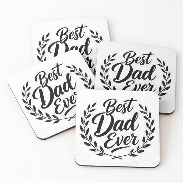 Item preview, Elegant Best Dad Ever Script with Laurel Wreath | Dad Gift designed and sold by MedRoh.