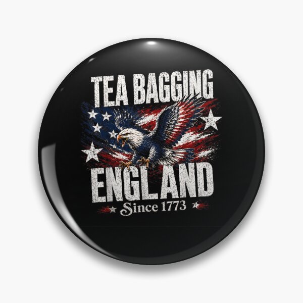 Artikelvorschau, Teebeutel-Tradition in England seit 1773 – Retro-Adler-T-Shirts zum 4. Juli entworfen und verkauft von MatherFisher.