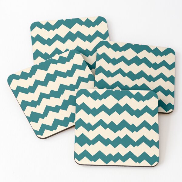 Item preview, Mountain Zigzag Teal Cream Minimal Seamless Pattern designed and sold by Inkworksbyshery.