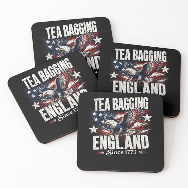 Item preview, Tea Bagging England Since 1773 Retro Eagle 4th of July Tees designed and sold by MatherFisher.