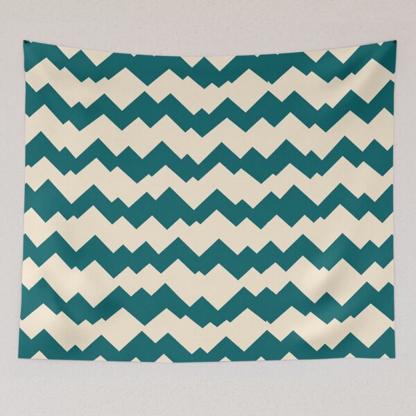 Item preview, Mountain Zigzag Teal Cream Minimal Seamless Pattern designed and sold by Inkworksbyshery.