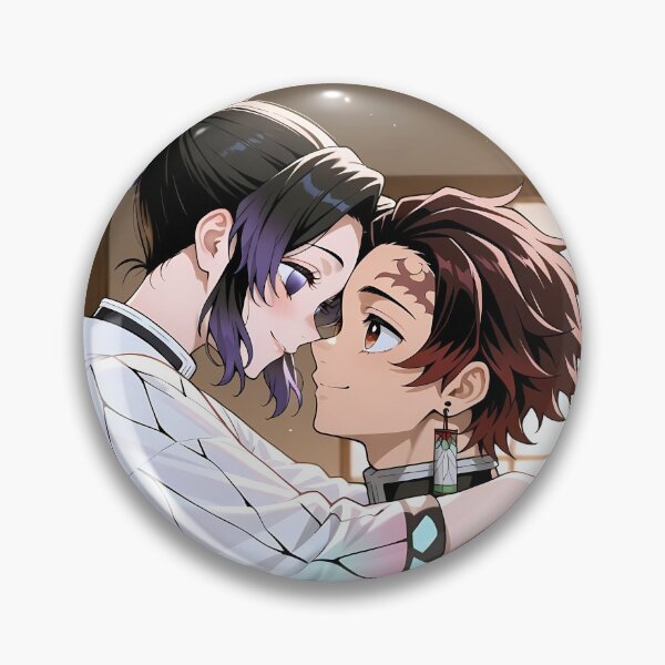 Item preview, Shinobu Kocho Tanjiro Kamado Demon Slayer Warm Embrace Scene designed and sold by Williamhallano.