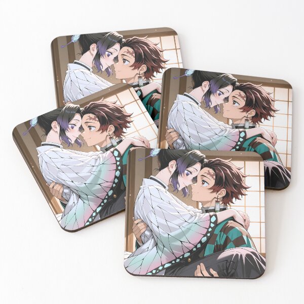 Item preview, Shinobu Kocho Tanjiro Kamado Demon Slayer Warm Embrace Scene designed and sold by Williamhallano.