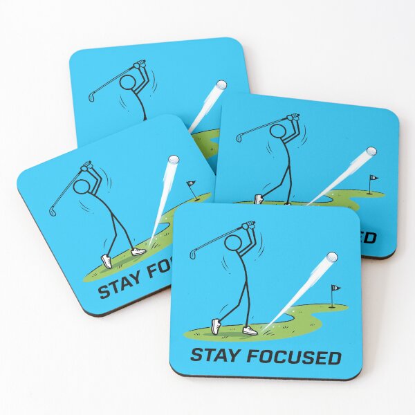 Item preview, Stay Focused Golf Precision Stickman Sports Illustration designed and sold by Chroma Dreams .