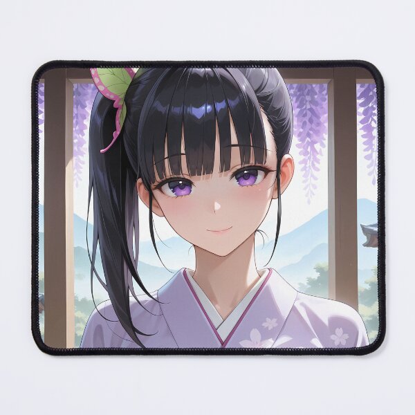 Item preview, Kanao Tsuyuri Demon Slayer Wisteria Kimono Close Up designed and sold by Williamhallano.