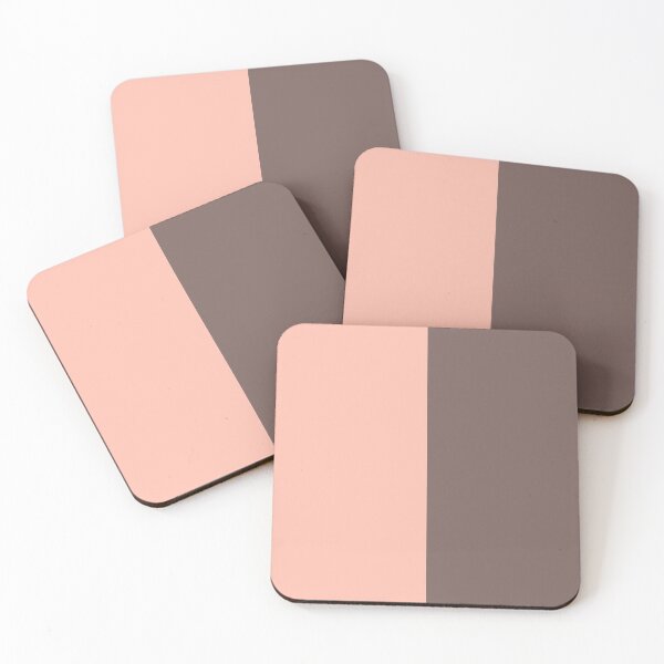 Item preview,  Minimalist Peach and Dark Brown Color Block Geometric Art designed and sold by pluielegere.