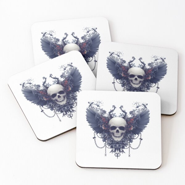 Item preview, Winged Skull Gothic Fantasy Art designed and sold by Rui Mythic Studio.