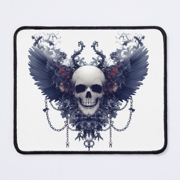 Item preview, Winged Skull Gothic Fantasy Art designed and sold by Rui Mythic Studio.