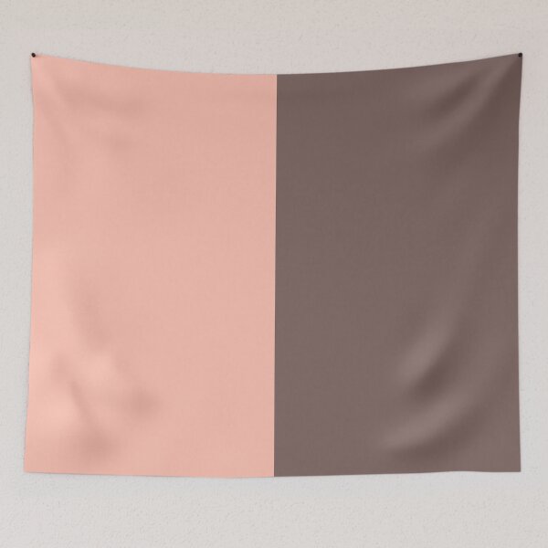 Item preview,  Minimalist Peach and Dark Brown Color Block Geometric Art designed and sold by pluielegere.