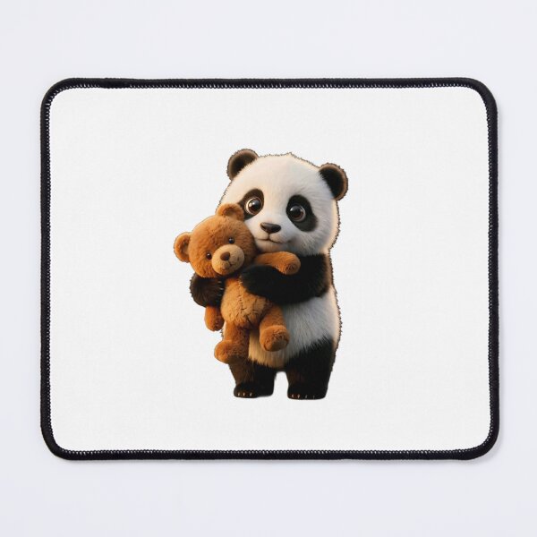 Item preview, Cute Baby Panda Hugging Teddy Bear Sticker PNG | Kawaii Panda with Teddy | Transparent Background designed and sold by ashwin131.