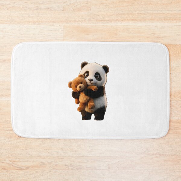 Item preview, Cute Baby Panda Hugging Teddy Bear Sticker PNG | Kawaii Panda with Teddy | Transparent Background designed and sold by ashwin131.