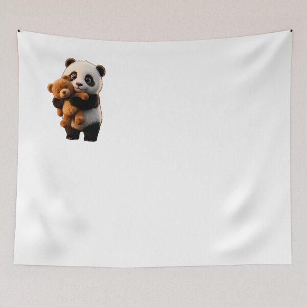 Item preview, Cute Baby Panda Hugging Teddy Bear Sticker PNG | Kawaii Panda with Teddy | Transparent Background designed and sold by ashwin131.