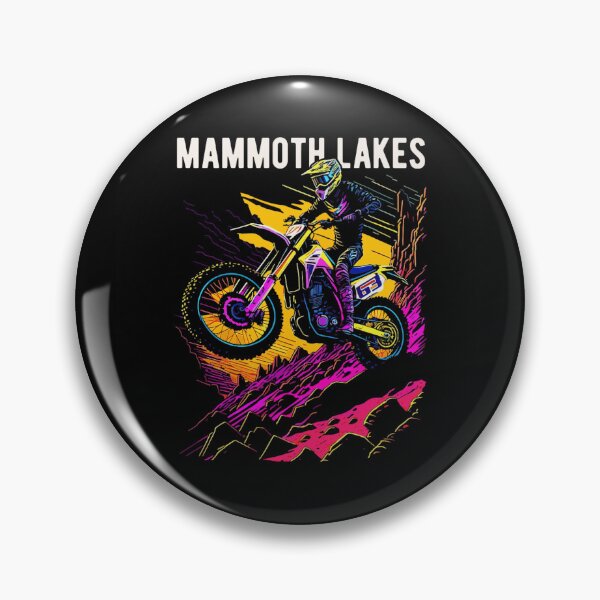 Item preview, Retro Neon Mammoth Lakes Dirt Bike Motocross Mountain Trail Adventure Graphic designed and sold by RuperDelois.