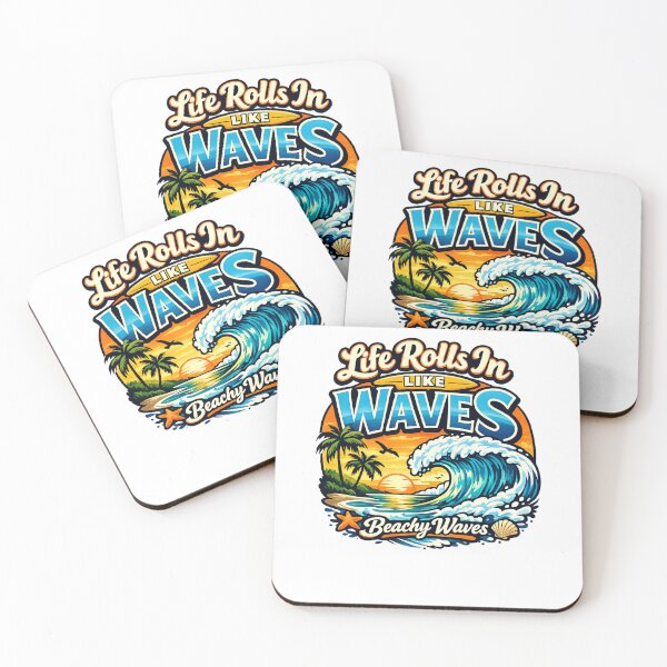 Item preview, Life Rolls In Like Waves Beachy Waves designed and sold by DPBTees70.