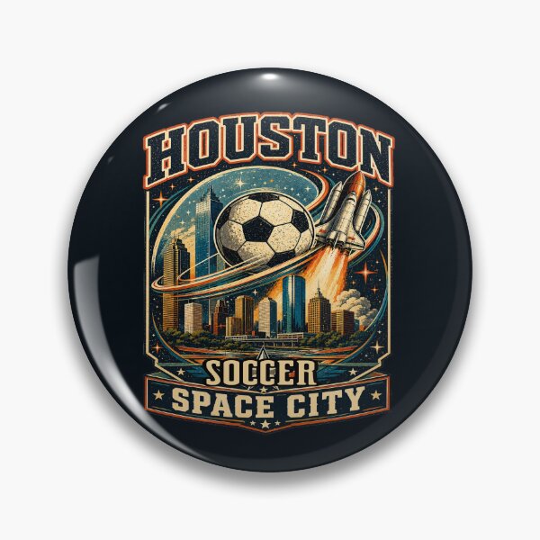Item preview, Houston Space City Soccer Retro Travel Shirt | Texas Skyline Vintage Football Fan Design | Match Day Travel Poster designed and sold by Globalcitytees.