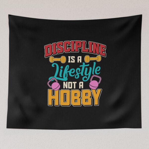 Item preview, Discipline Is A Lifestyle Not A Hobby Funny Gym Motivational Gift designed and sold by Digistore1221.