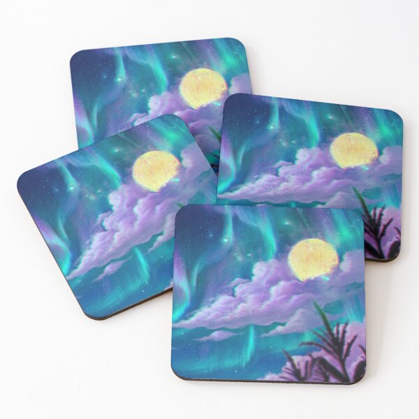 Item preview, Full Moon Over Northern Lights on a Cornfield designed and sold by Ulfeid3.