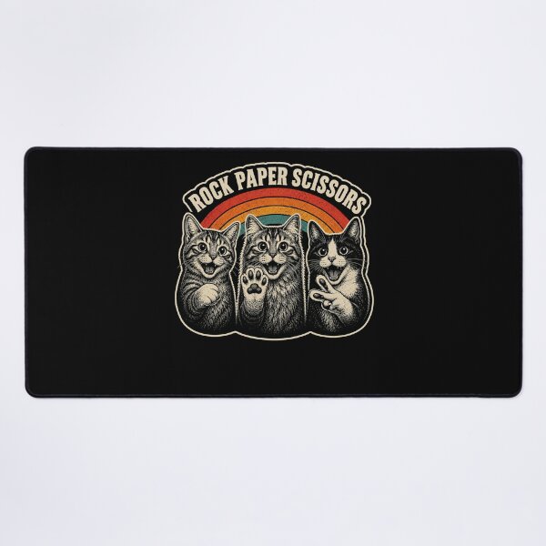 Item preview, Rock Paper Scissors Cats – Funny Retro Cat Lover Game Humor Design designed and sold by PosiMCreations.