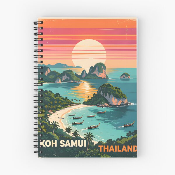 Item preview, Retro Tropical Sunset Art Print - Koh Samui designed and sold by Spirit of Siam.