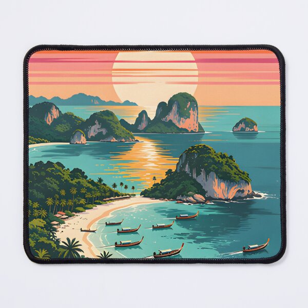 Item preview, Retro Tropical Sunset Art Print - Koh Samui designed and sold by Spirit of Siam.