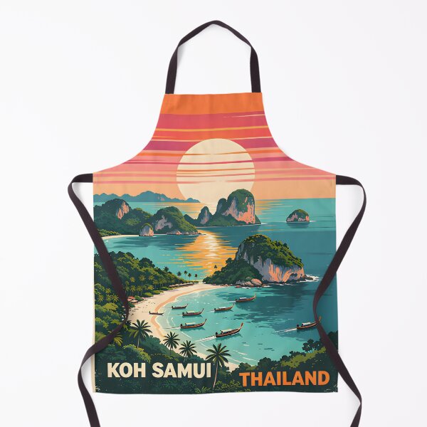 Item preview, Retro Tropical Sunset Art Print - Koh Samui designed and sold by Spirit of Siam.