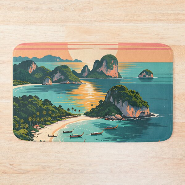 Item preview, Retro Tropical Sunset Art Print - Koh Samui designed and sold by Spirit of Siam.