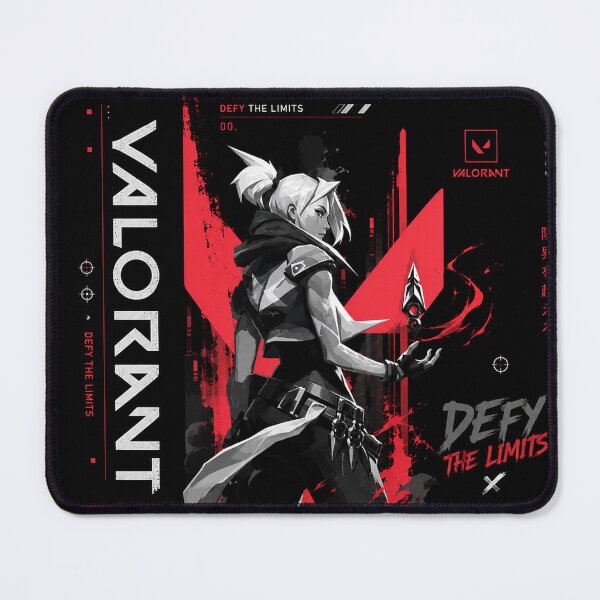 Item preview, Valorant Jett Defy The Limits Gaming Poster | Red Black Esports Anime Style Gamer Art designed and sold by NBT-NOVA.