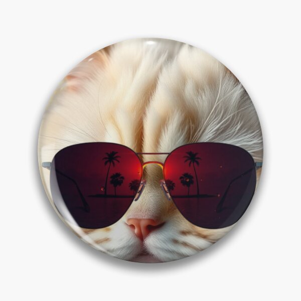 Item preview, White Persian Cat Wearing Sunglasses Summer Vibes Sunset Beach designed and sold by hoodiehood.