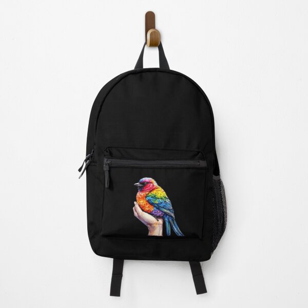 Item preview, Beautiful Rainbow Bird Saved in Hand Colorful Watercolor designed and sold by AurossaDesign.
