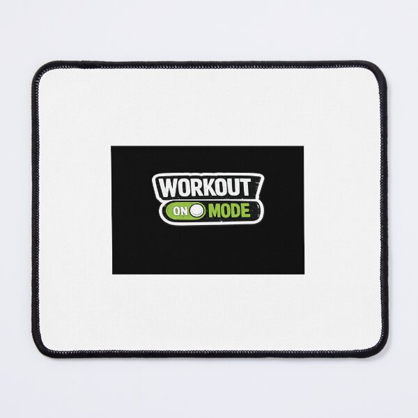 Item preview, Workout Mode On Gym Fitness Quote Sticker designed and sold by CosmicCryptSdo.