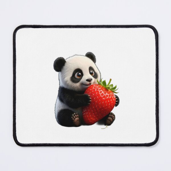 Item preview, Cute Baby Panda with Strawberry Sticker PNG | Kawaii Panda Holding Giant Strawberry | Transparent Background designed and sold by ashwin131.