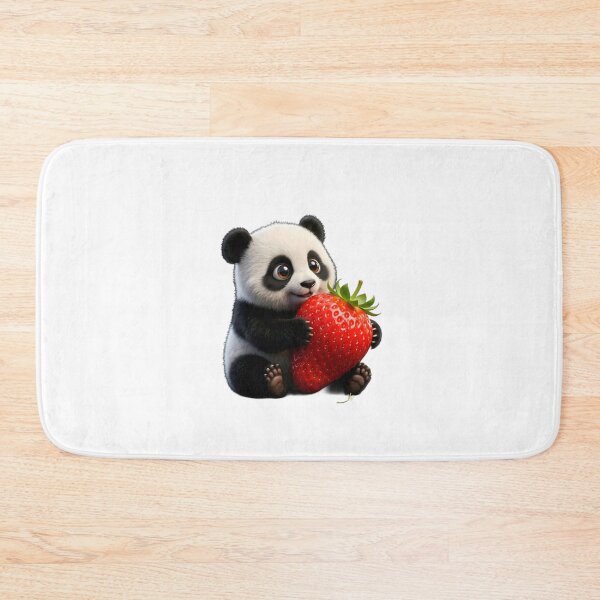 Item preview, Cute Baby Panda with Strawberry Sticker PNG | Kawaii Panda Holding Giant Strawberry | Transparent Background designed and sold by ashwin131.