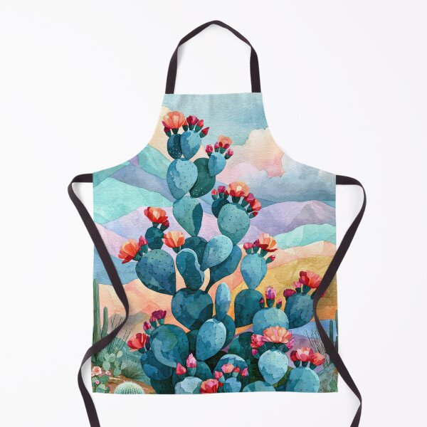 Item preview, Blooming Cactus Watercolor Southwestern Desert Landscape designed and sold by MargaretWiktor.