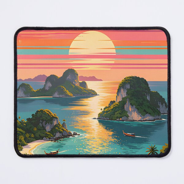 Item preview, Retro Tropical Sunset Art Print - Koh Samui designed and sold by Spirit of Siam.