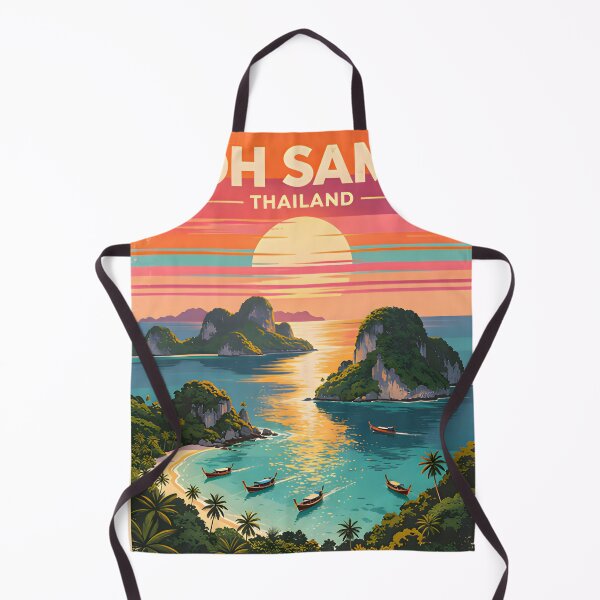 Item preview, Retro Tropical Sunset Art Print - Koh Samui designed and sold by Spirit of Siam.