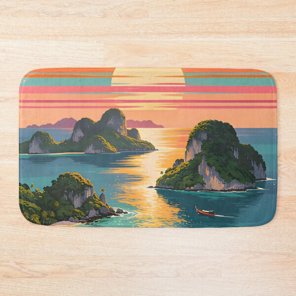 Item preview, Retro Tropical Sunset Art Print - Koh Samui designed and sold by Spirit of Siam.
