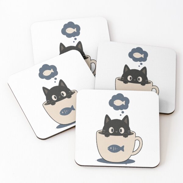 Item preview, Curious Cat Coffee Cup Tee designed and sold by northpeakshop.