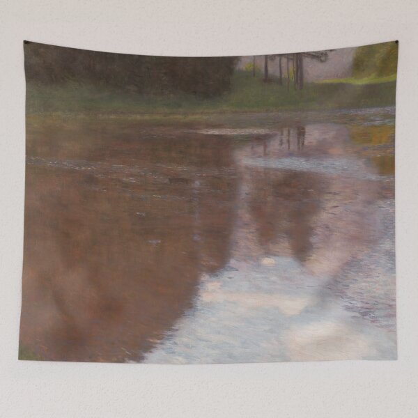 Item preview, Tranquil Pond at Dusk Reflections designed and sold by artofuniverse.