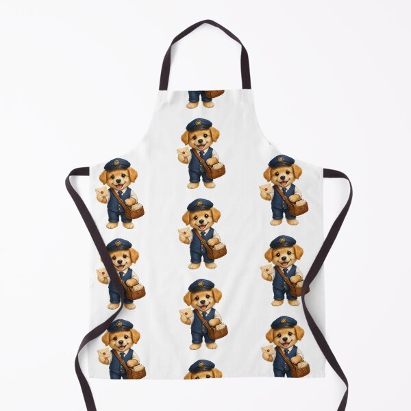 Item preview, Cute Dog Postman Animal Jobs Print – Watercolor Puppy Mail Carrier Art, Kawaii Dog Sticker designed and sold by DonnaByPT.