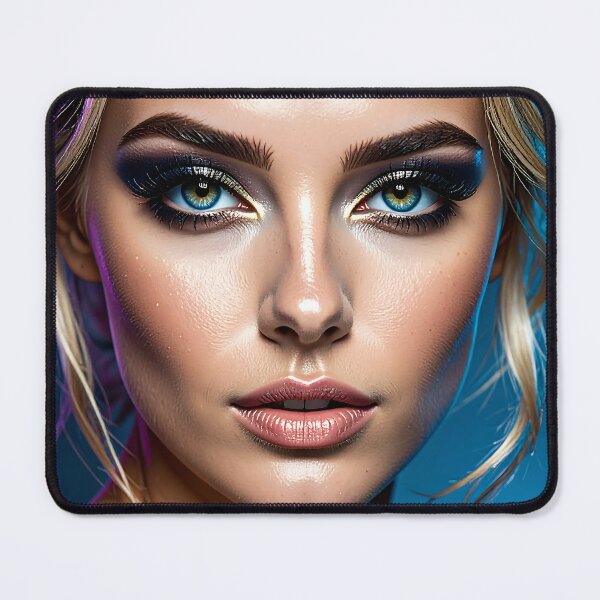 Item preview, Ethereal Blonde Beauty Neon Portrait designed and sold by ToxicInkArt.