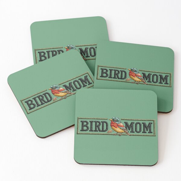 Item preview, Bird Mom Embroidered Songbird Typography designed and sold by MegaNovaArt.
